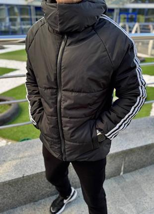 Тепла зимова куртка, водо-та вітронепроникна, чорний та графіт. m,l,xl,xxl,xxxl