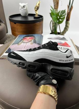 Мужские кроссовки nike air max 95 black white