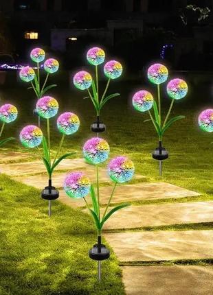 Садовый фонарь на солнечной батарее одуванчики dandelion garden lights