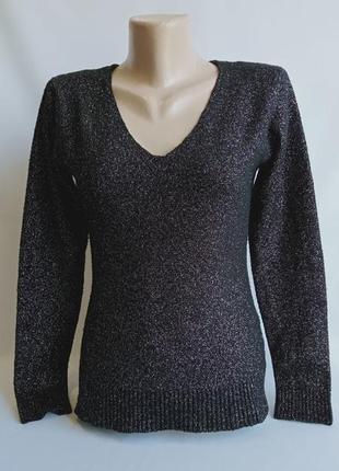 Жіночий джемпер чорний із люрексом