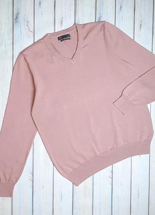 🤩1+1=3 брендовий чоловічий пудрово-рожевий светр джемпер marks&spencer, розмір 48 - 50