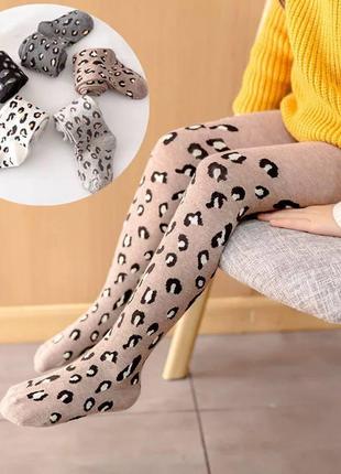🔹колготки с принтом лео (без утепления)