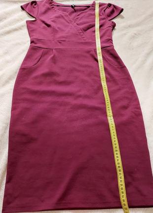 Бордовое платье l 6