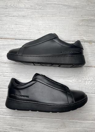 Круті чорні кросівки armani exchange ax
