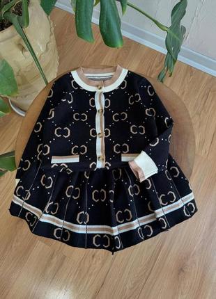 😻стильный вязаный комплект для девочки💓