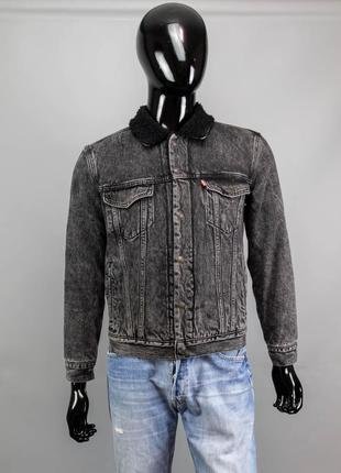 Утепленная джинсовая куртка levis sherpa trucker