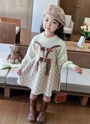 🤎нежное вязаное платье для маленькой принцессы 👑