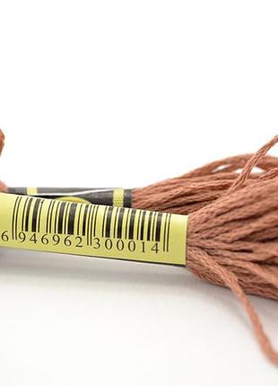 Нитки мулине для вышивки схс-3772 розовый загар / 8 м