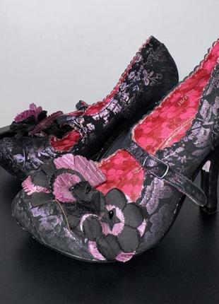 Редкие необычные авангардные туфли кутюр irregular choice, винтажные