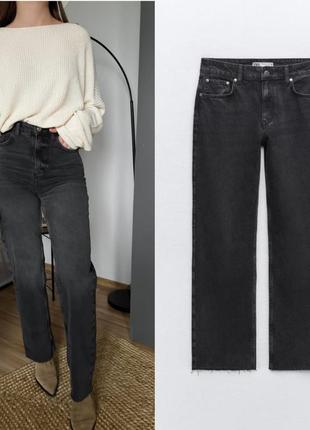 Графитовые джинсы zara