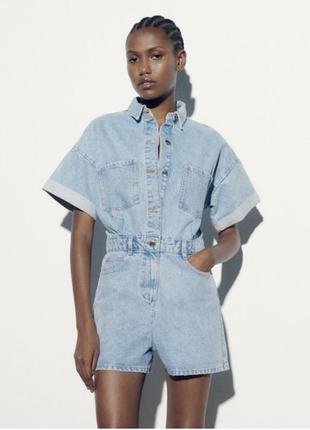 Нереально стильный джинсовый комбез zara 🌿