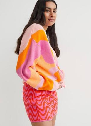 Брендовая яркая мягкая теплая юбка divided by h&m этикетка