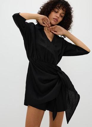 Льняной комбинезон с запахом reserved zara