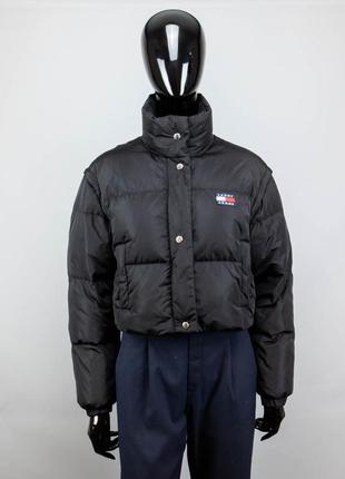 Модный укороченный пуховик-трансформер tommy hilfiger.жилетка