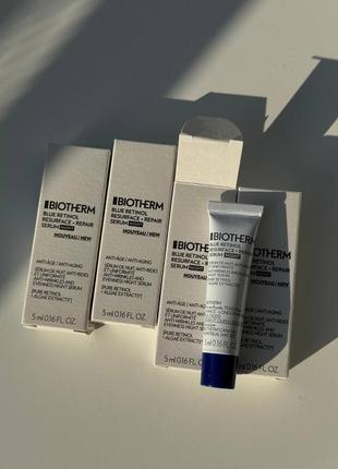 Нічна сироватка для обличчя biotherm blue retinol serum night міні по 5мл