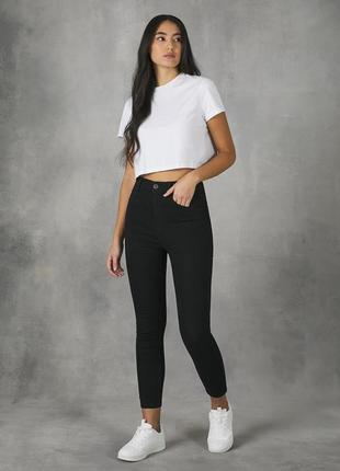 Черные укороченные скинни next