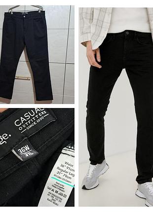 Котон стрейч черные мужские джинсы