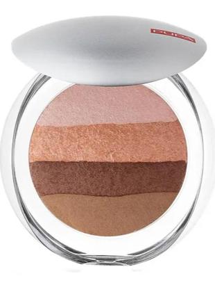 Румяна пудра для лица pupa luminys baked all over оттенок 02 (stripes natural) 9 г