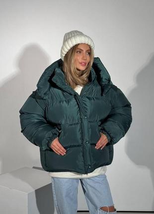 Дутый пуффер пуховик трансформер жилет с капюшоном