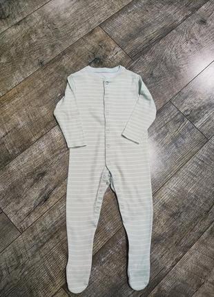 Человечек, слип хлопковый, primark, р. 9-12мес., 74-80, длинна 67см