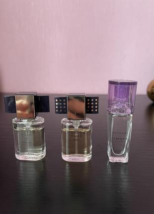 Сет из миниатюр духов estée lauder, bulgari
