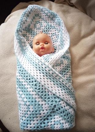 Плед одеяло покрывало для малыша в коляску кроватку