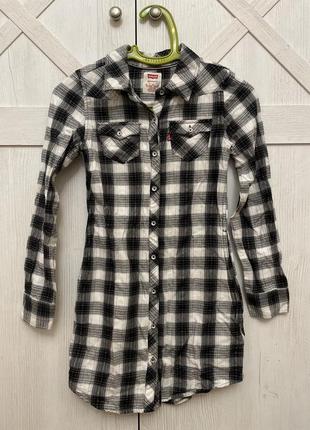Levis платье для девочки, длинная рубашка