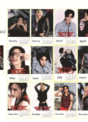 Календарь настольный перекидной на 2025 год из стрей кидс stray kids ate
