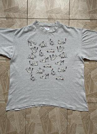 Футболка vintage 90s 1992 double sided adult sex positions snowman xl gray made in usa