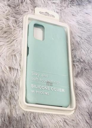 Чохол full silicone case для xiaomi mi poco m3 з логотипом