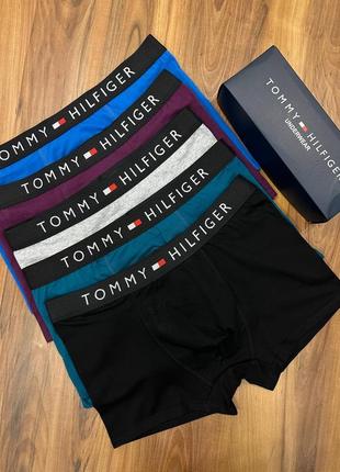Трусы tommy hilfiger мужские боксеры набор в коробке 5 шт
