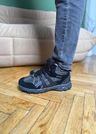 Зимние кроссовки asics gel-sonoma 15-5023x high black grey fur
