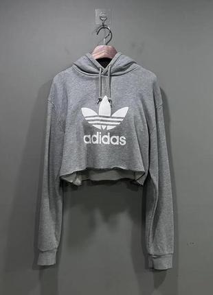 Укороченное худи оверсайз adidas
