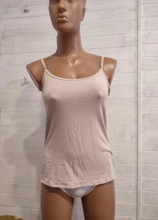 Натуральная маечка спагетти m-xl