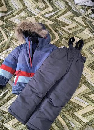 Детский пуховик, зимний детский костюм