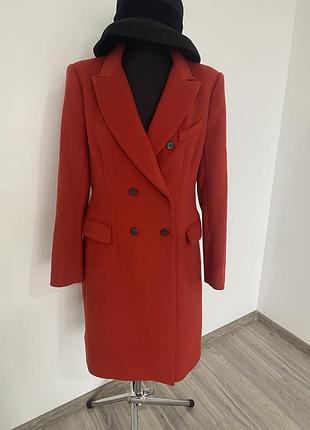 Кашемировое пальто zara, l