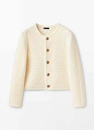 Кремовый кардиган massimo dutti5 фото