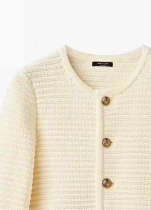 Кремовый кардиган massimo dutti6 фото