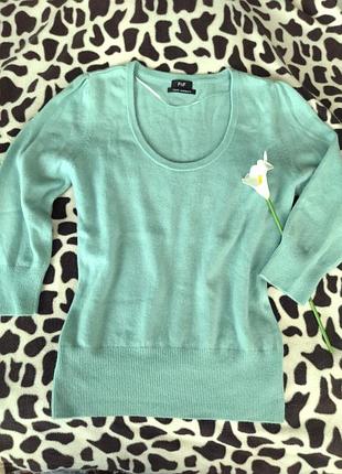 Кашемировая кофта свет мятный 3/4 рукав f&amp;f