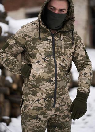 Куртка з флісом terra hot зелений піксель