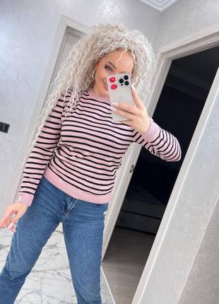 Тонкий свитер в полоску 3