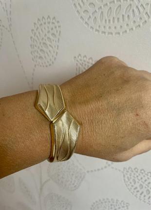 Sarah coventry браслет кафф золотистый американский винтаж