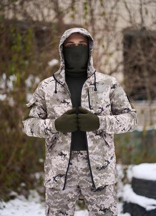 Куртка з флісом terra hot світлий піксель