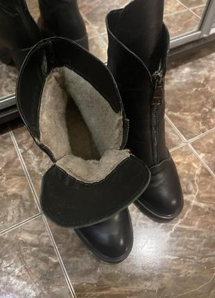 Стильные зимние 💯 натуральные ботинки