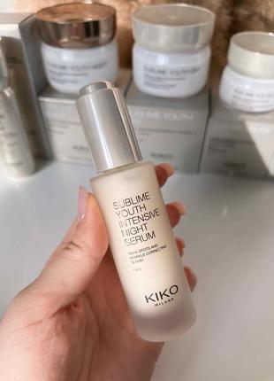 Нічна сироватка для обличчя kiko milano sublime youth intensive night serum проти пігментних плям та зморшок