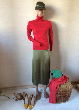 Женская красная водолазка3 фото