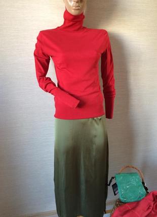 Женская красная водолазка2 фото