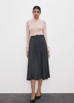Нюдовый ажурный гольф блуза мирор кофта zara