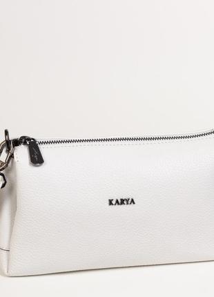 Женская кожаная сумка кросс-боди karya 5070-09 белая