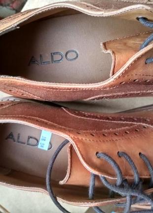 Кожаные классические мужские туфли / броги aldo оригинал сша, размер us9 eur42 28см9 фото